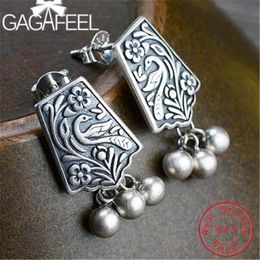 Earrings GAGAFEEL Phoenix Totem Ethnic Earrings Studs 925 Sterling Silver Earrings Jewellery for Women Brincos Handmade Gifts