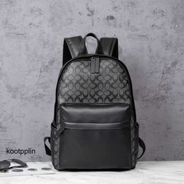 C designer backpack men back pack fashion backpack Street leather trendy men mens backpack grid large capacity college computer bag Coa ch backpack travel JH69