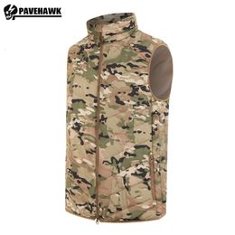 Men Casual Coat Vest Tactical Sports Thicken Warm Sleeveless Camouflage Jackets Male High-quality Waterproof Zipper Waistcoat 240110