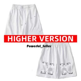 Off White Designer Modetrend Freizeithose Off White Shorts Lose Strandhose Herren und Off White T-Shirt Damen Sommer Casual Style 8242