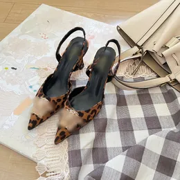 Fashion women designer sandals leopard formal dress shoes heels heel black gold silver lady luxury sandal party prom evening wedding shoes heel gift