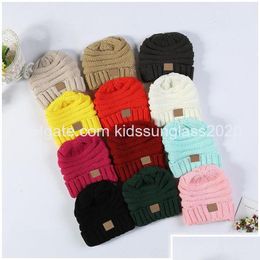 Caps Hats Factory Direct High Quality Fashion Autumn And Winter Childrens Wool Knit Head Warm Hat Drop Delivery Baby Kids Maternit Dhen4