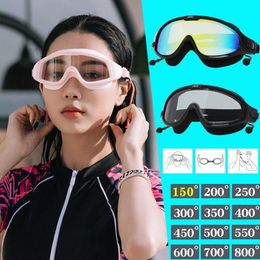 goggles Myopia Swimming Glasses Hyperopia Optical Antifog Swim Goggles Prescription Corrective Snorkel Mask Free Ear Plug & Storage Bag