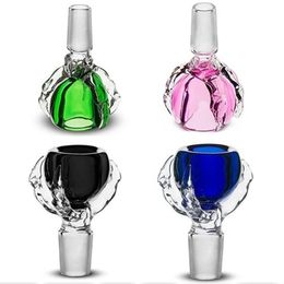 Colourful New Dragon Claw Bong Slide Glass Bowl 14mm 18mm Male Philtre Bowls Dry Herb Tobacco Oil Burner Bowls For Bongs Dab Rigs