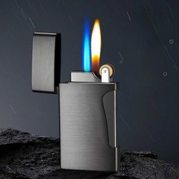 Double Flame Torch Lighter Wholesale Open Conversion Direct Punch Blue