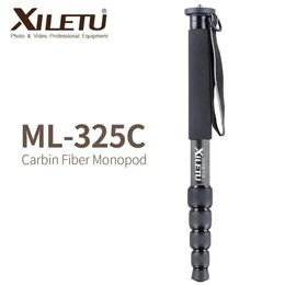 Monopods Xiletu Ml325c Carbon Fiber Tripod Monopod Stable Pole for Canon Nikon Digital Camera with Stainless Steel Spike