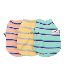 Dog Apparel Striped Pet Bottoming T-Shirt Vest Skin-friendly Velvet Cat Puppy Autumn/Winter Clothesvaiduryd