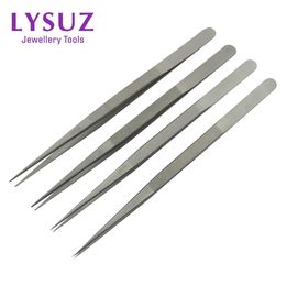 Equipments Titanium Diamond Nonmagnetic Tweezers Jewellery Grooved Tip Slick Lock Gemstone Nonstatic Identification Pick Up Tools