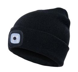 Beanie Hat USB Rechargeable Knit With Light For Outdoor Fishing Hiking ZJ55 Hats8802046