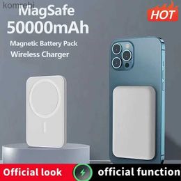 Cell Phone Banks Portable safe Auxiliary Spare External Magnetic Battery Pack Power Bank Wireless Charger For iphone 12 13 14Pro Max PowerbankL240111
