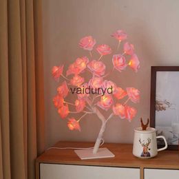 Other Home Decor 24 LED Rose Lamp Rose Light Tree Table Top Decoration For Wedding Mother's Day Valentines Day Decoration Night Lanternvaiduryd