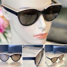 sunglasses Chanelism trendy cat eye sunglasses female round UV400 sunglasses fashionable classic recommended by bloggers 5414