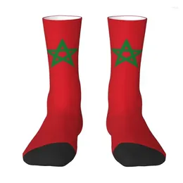 Men's Socks Cute The Flag Of Morocco Dress Unisex Warm Comfortable 3D Print Crew