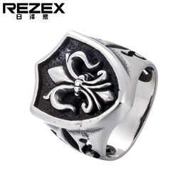 Designer CH Cross Chromes Brand Ring for Men Unisex Titanium Steel Flower Pattern Couple Men's Hand Jewellery Heart Fashion Classic Rings Lover Gifts 40MT