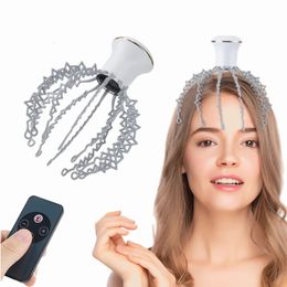 Electric Scalp Massager Health Octopus Head Massage Scratcher High Frequency Vibration for Relaxation Antistress Instrument 240110