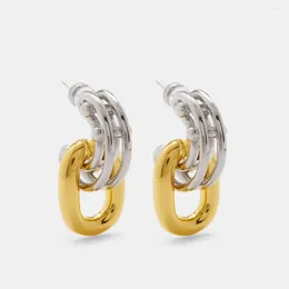 Hoop Earrings Europe And America Trend Metal Gold Silver Mix Color For Women Chunky Exaggerated Heavy Jewelry Party Accessories