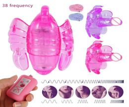 Wearable Butterfly Vibrator Strapon Clitoral Stimulation Masturbate Massager Wireless Remote Control Adult Sex Toy For Women8978976