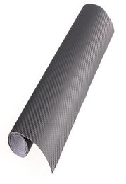 30x152cm 3D Carbon Fiber Vinyl Wrap Film Car Vehicle Sticker Sheet Roll Light Grey7936910