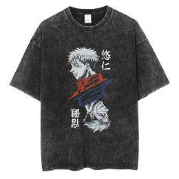 Dress Mens Tshirts Anime Cosplay Haikyuu Undefined Vintage Haruku Washed Men Fashion Shirts Woman Shirt Oversize Ee Cotton Tops 379