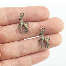 Charms High Quality 20 Pieces/Lot 21mm 13mm Antique Bronze Plated Sika Deer