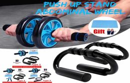 5 in 1 Ab Roller Set Abdominal Wheel Ab Roller with PushUp Bar MatJump Rope For Arm Waist Leg Exercise Gym Fitness Equipment7461199