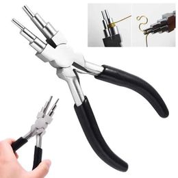 Equipments 6 in 1 Round Bail Making Pliers Carbon Steel Wire Wrapper Looping Forming Plier for DIY Craft Earrings Pendants Jewellery Making