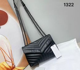 10A Quality Loulou-Bag Fashion designer Luxury bags Real Leather Messenger Bag Chain shoulder crossbody Classic flap Women purse