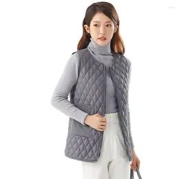 Women's Vests 2024 Casual Solid Warm Jacket Coat Autumn Winter Women Sleeveless Vest Long Hooded Cotton M-5XL