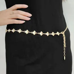 Belts Fashion Diamond Studded Waist Chain Belt Women'S Gold Silver Waistband Hip Hop Style Dress Accessories Cinturon Mujer