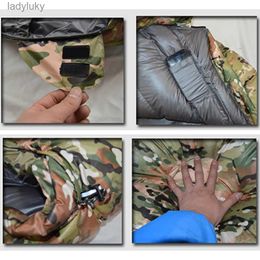 Sleeping Bags Very Warm White Duck Down Filled Adult Mummy Style Bag Fit for Winter Therma 3 Kinds of Thickness Travel CampingL240112