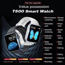 Watches T500/T500+/T500+Pro smart watch men's women's bluetooth call heart rate monitoring fitness multifunction sports bracelet