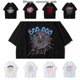 Graphic Tee T-Shirt Pink Young Thug Sp5der 555555 printed Spider Web Pattern cotton H2Y style short sleeves Top Tees hip hop size XS-XXL KY1V