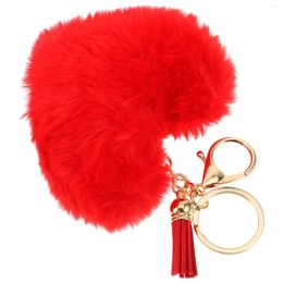 Keychains Plush Love Pendant Backpack Heart For Women Ring Decoration Kids Unique