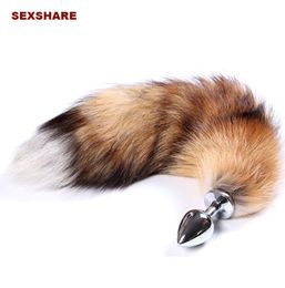 imitation Fox tailcat taildog tail spiral Anal plug Stainless steel butt plug cosplay anal sex toys metal butt plug Y181104026832373