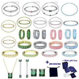 Sets High Quality Original Logo Color Matrix Tennis III Series, Matrix Tennis Women's Holiday Gift Jewelry Set, Free Shipping