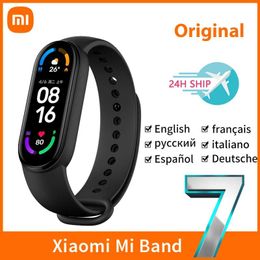 Devices Xiaomi Mi Band 7 Smart Bracelet 6 Color AMOLED Screen Miband 7 Blood Oxygen Fitness Traker Bluetooth Waterproof Mi Smart Band 7