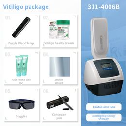 Kono vitiligo dual light tube phototherapy device for psoriasis 311 narrowband ultraviolet NBUVB white spot home treatment device Hifu Alma