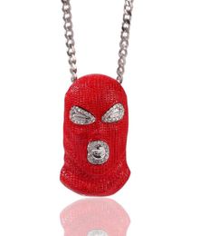 Pendant Necklaces Punk Style Personalised Head Masked Big Hip Hop Jewellery Steampunk Gold Long Chain Statement Necklacess402942819