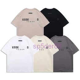 Mens Tshirts Sweat t Shirt Shirts Tee Tshirt Silicone Flocking Letter Print Tshirts for Men and Women 100% Cotton Short Sleeve High Street Size S-xl Ess Top Qualit J78K