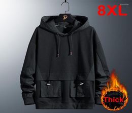 Men039s Hoodies Sweatshirts Men39s Plus Size 8XL Sweatshirt Fashion Casual Thick Hoodie Pocket Design Hooded Pullover Big 5485924