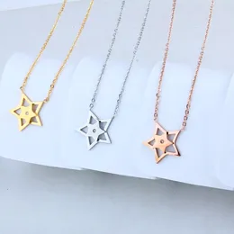 Chains Pendant Stainless Steel Necklace For Women Simple Female Friend Ship Exquisite Star Jewellery Fashion Gift