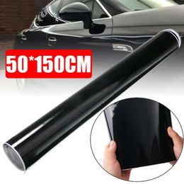 New Gloss Black Car Body Film Vinyl Wrap Decals Self Adhesive Sticker Motorcycles Bike Auto Skin Colour Changing Films 150*50cm