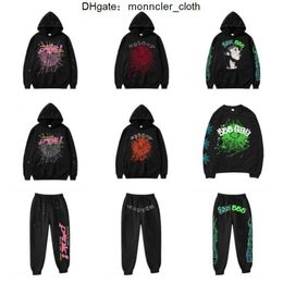 Men's Hoodies Sweatshirts 2023 Sp5der Young Thug 555555 Angel Pullover Pink Red Hoodye Pants Men Top1 Quality Shoe Sp5ders Printing Spider Web LSXL