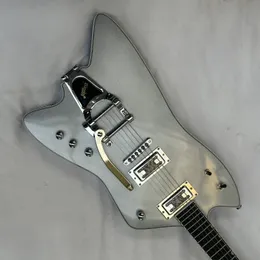 Silvery grt ch Electric Guitar Custom Shape Solid Body Rosewood Free Ship
