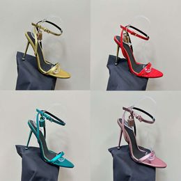 Designer Pumps Women High Heels Shoes Padlock Sandals 10.5cm Pointy Naked Sandal Ankle Strap Dress Shoes Wedding Shoes BWith Box 506