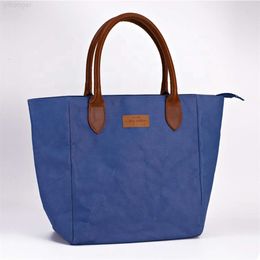 Wholesale Custom Cheap Washable Kraft Paper Ladies Handbag with High Quality