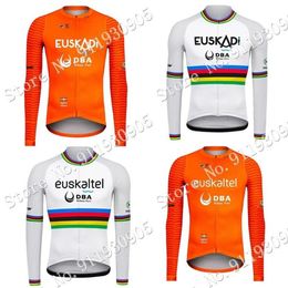 Euskaltel DBA Euskadi Winter 2021 Cycling Jersey Long Sleeve Clothing Mens Race Road Bike Shirts Bicycle Tops MTB Uniform Ropa203Z