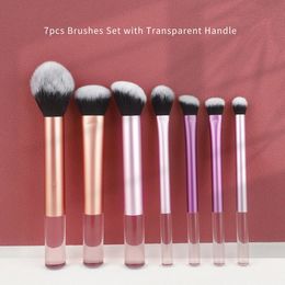 7pcs RT Makeup Brush Blush Brush Foundation Brush Highlight Brush Professional Makeup Kit Makeup Brush Set Beauty Tool 240111