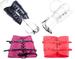 Bondage PU Leather Leg Binder BDSM Restraints Slave Lockable Glove Sleeves Ankle Cuff Harness Sex Toys For Couples7341646