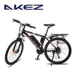 Bikes 26 inch mountain lithium battery bike 48v500w battery car 21 speed oil brake power variable speed car Q240111